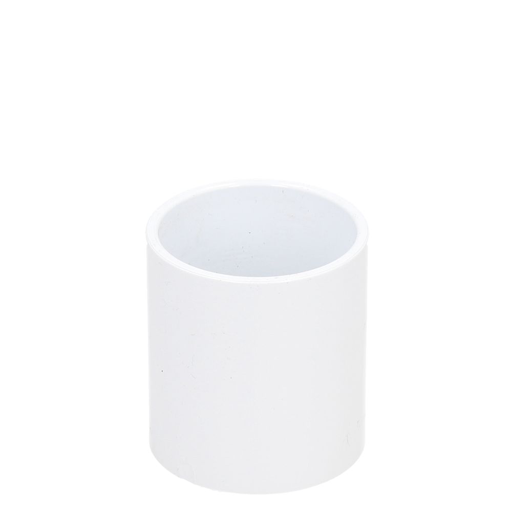 STRAIGHT COUPLING 40MM WHITE BRIGHT